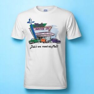 Vintage 80s Mel's Drive-In T-Shirt Hanes Beefy-T USA Made M Retro Unisex